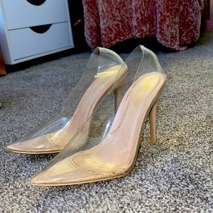 Pretty little thing clear heels